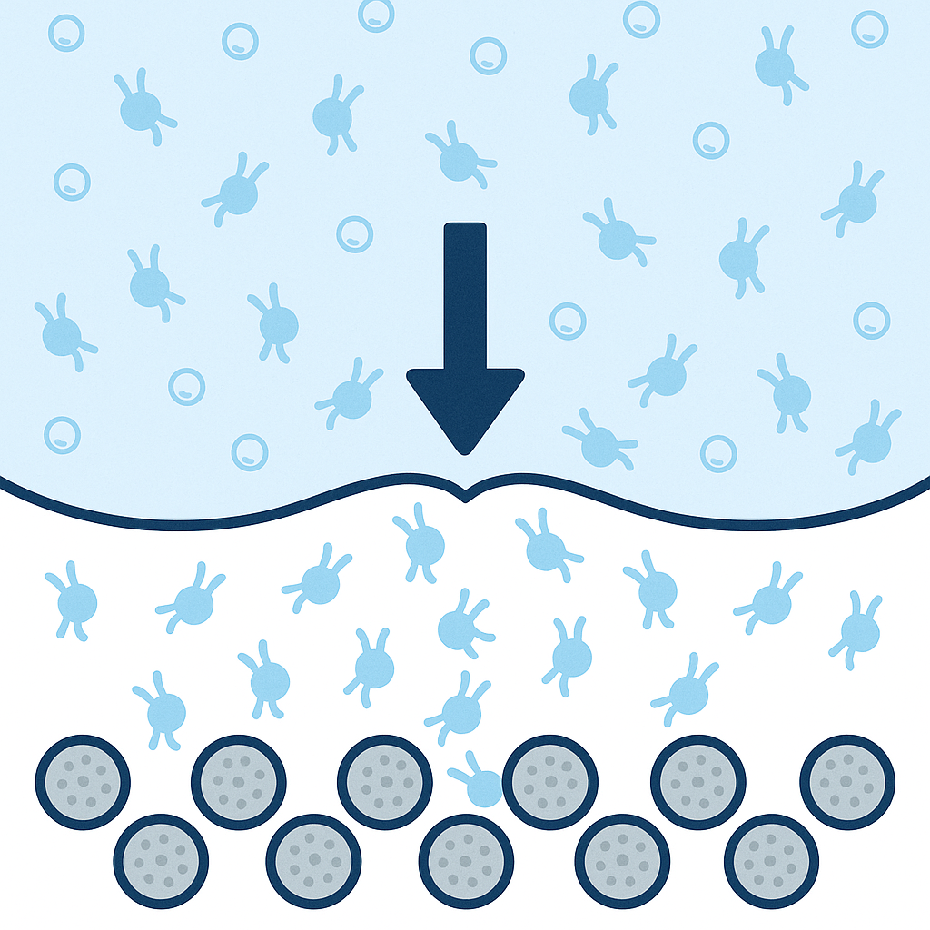 Die Adsorption von Wasserdampf bei Trockenmitteln